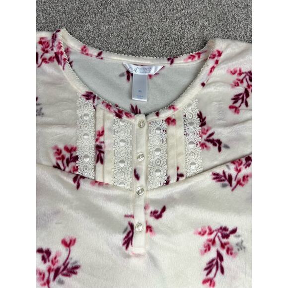 NEW! Adonna Sleepwear Ivory Baby Floral Long Sleeve Night Gown XL - Picture 2 of 6